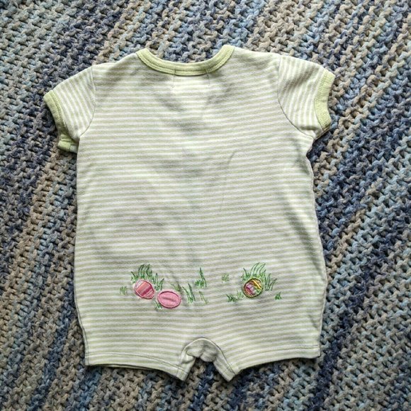 Toffee Apple Easter Front/Back Embroidered Romper 12m - Picture 2 of 5